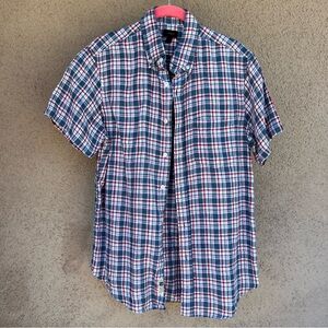 J.Crew Men’s Button Down Short Sleeve Linen Camp Shirt Small